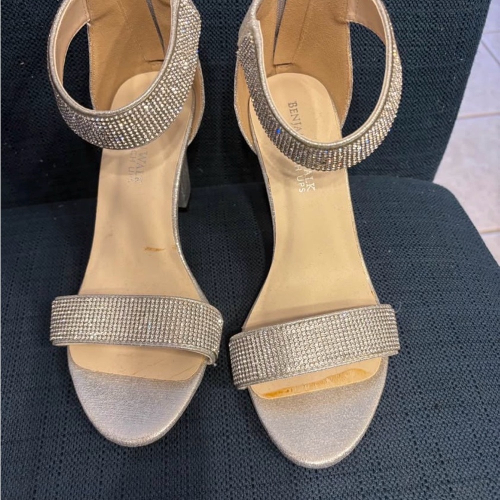 Glamorous Silver Heeled Sandals